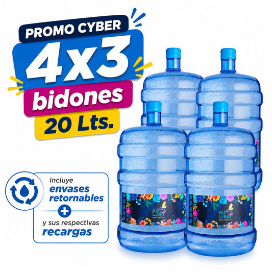 CYBER 4x3 Bidones 20 Lts (incluye envases retornables)