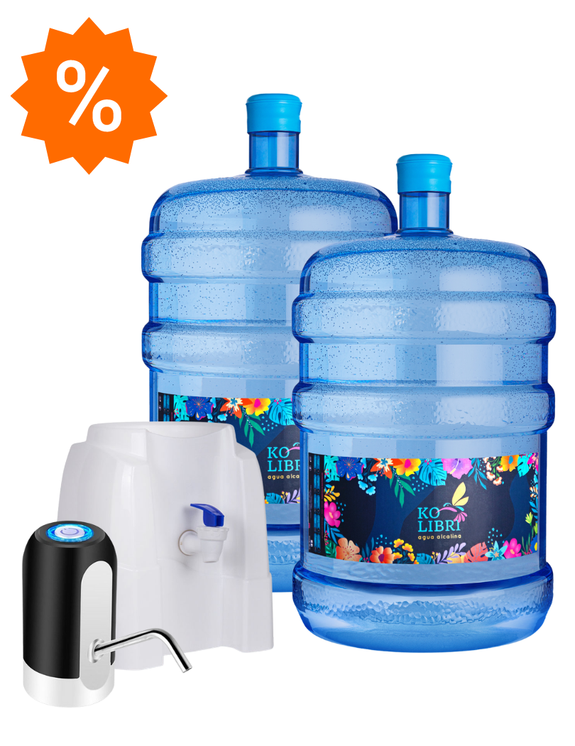 PROMO: 2 bidones 20 litros c/u + 1 Dispensador (envases y agua incluidos)